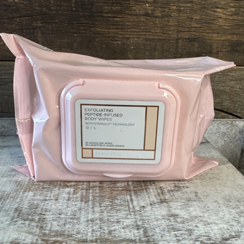 BeautyBio‎ Exfoliating Peptide Infused Body Wipes 30 Count | $38 MSRP
